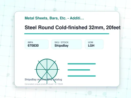 Steel Round Cold-finished 32mm, 20feet - Metal Sheets, Bars, Etc. - Additional Items - IMPA 670830 - UOM LGH