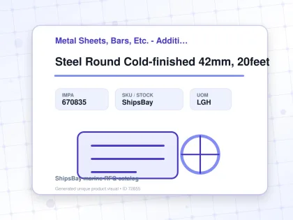 Steel Round Cold-finished 42mm, 20feet - Metal Sheets, Bars, Etc. - Additional Items - IMPA 670835 - UOM LGH