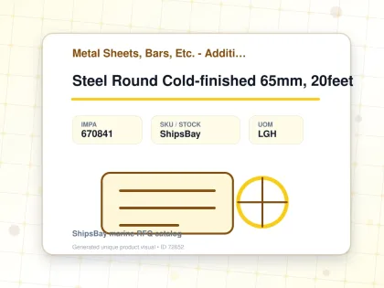 Steel Round Cold-finished 65mm, 20feet - Metal Sheets, Bars, Etc. - Additional Items - IMPA 670841 - UOM LGH