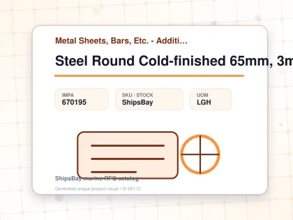Steel Round Cold-finished 65mm, 3mtr - Metal Sheets, Bars, Etc. - Additional Items - IMPA 670195 - UOM LGH