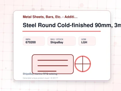 Steel Round Cold-finished 90mm, 3mtr - Metal Sheets, Bars, Etc. - Additional Items - IMPA 670200 - UOM LGH