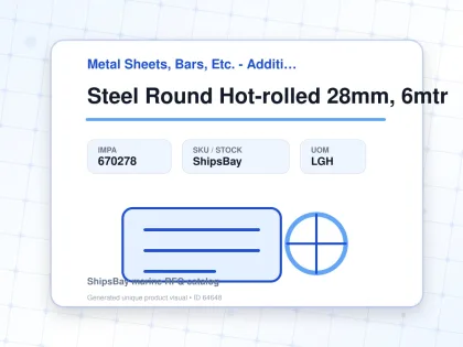 Steel Round Hot-rolled 28mm, 6mtr - Metal Sheets, Bars, Etc. - Additional Items - IMPA 670278 - UOM LGH