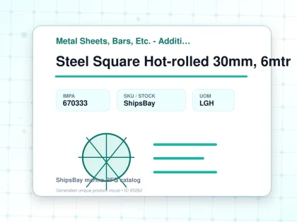 Steel Square Hot-rolled 30mm, 6mtr - Metal Sheets, Bars, Etc. - Additional Items - IMPA 670333 - UOM LGH