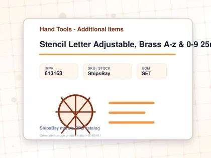 Stencil Letter Adjustable, Brass A-z & 0-9 25mm 36's - Hand Tools - Additional Items - IMPA 613163 - UOM SET