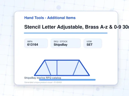 Stencil Letter Adjustable, Brass A-z & 0-9 30mm 36's - Hand Tools - Additional Items - IMPA 613164 - UOM SET