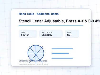 Stencil Letter Adjustable, Brass A-z & 0-9 45mm 36's - Hand Tools - Additional Items - IMPA 613181 - UOM SET