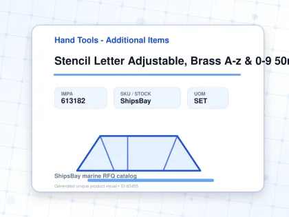 Stencil Letter Adjustable, Brass A-z & 0-9 50mm 36's - Hand Tools - Additional Items - IMPA 613182 - UOM SET