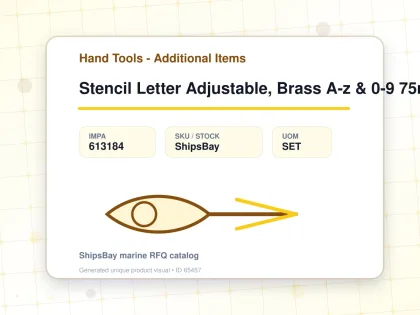 Stencil Letter Adjustable, Brass A-z & 0-9 75mm 36's - Hand Tools - Additional Items - IMPA 613184 - UOM SET