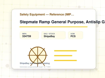 Stepmate Ramp General Purpose, Antislip Gp4 Safe Yellow Fine - Safety Equipment — Reference (IMPA) - IMPA 334759 - UOM PCS