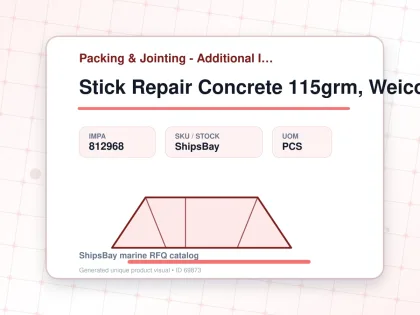 Stick Repair Concrete 115grm, Weicon - Packing & Jointing - Additional Items - IMPA 812968 - UOM PCS