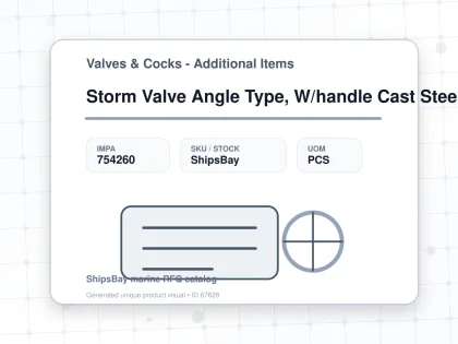 Storm Valve Angle Type, W/handle Cast Steel 10k 65mm - Valves & Cocks - Additional Items - IMPA 754260 - UOM PCS
