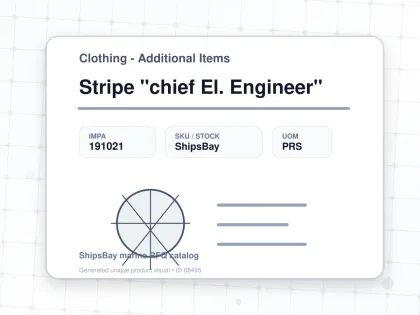 Stripe "chief El. Engineer" - Clothing - Additional Items - IMPA 191021 - UOM PRS