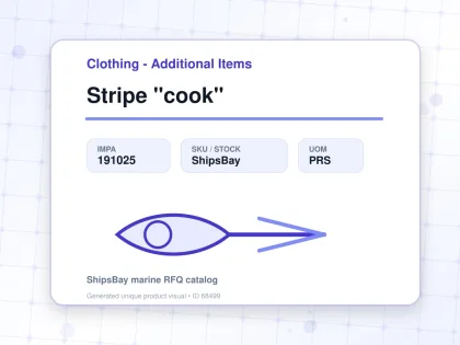 Stripe "cook" - Clothing - Additional Items - IMPA 191025 - UOM PRS