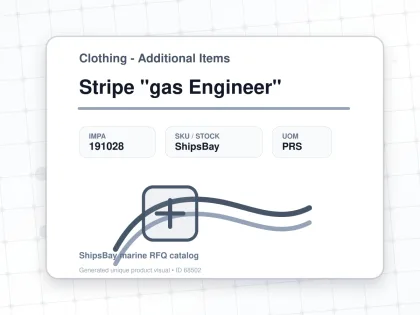 Stripe "gas Engineer" - Clothing - Additional Items - IMPA 191028 - UOM PRS