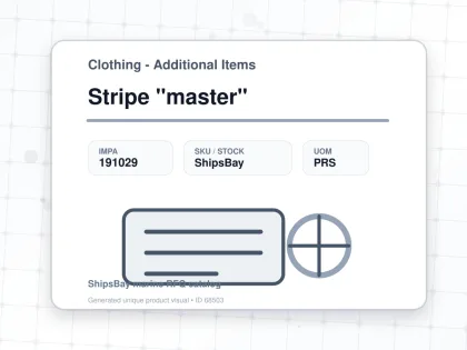 Stripe "master" - Clothing - Additional Items - IMPA 191029 - UOM PRS