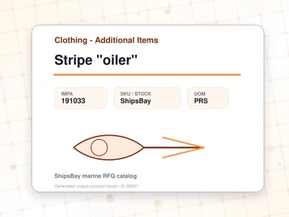 Stripe "oiler" - Clothing - Additional Items - IMPA 191033 - UOM PRS