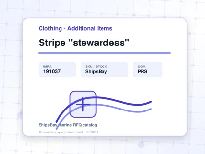 Stripe "stewardess" - Clothing - Additional Items - IMPA 191037 - UOM PRS