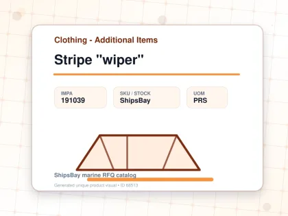 Stripe "wiper" - Clothing - Additional Items - IMPA 191039 - UOM PRS