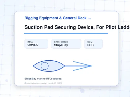 Suction Pad Securing Device, For Pilot Ladder - Rigging Equipment & General Deck Items - Additional Items - IMPA 232092 - UOM PCS