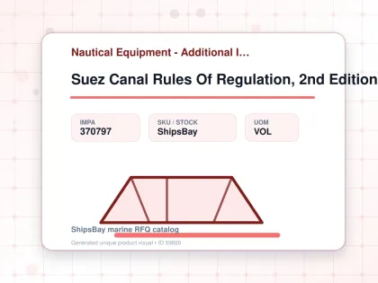 Suez Canal Rules Of Regulation, 2nd Edition - Nautical Equipment - Additional Items - IMPA 370797 - UOM VOL