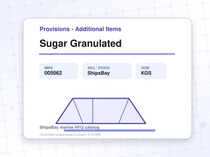 Sugar Granulated - Provisions - Additional Items - IMPA 005062 - UOM KGS