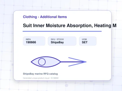 Suit Inner Moisture Absorption, Heating M - Clothing - Additional Items - IMPA 190666 - UOM SET