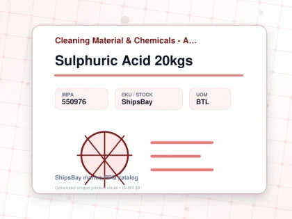 Sulphuric Acid 20kgs - Cleaning Material & Chemicals - Additional Items - IMPA 550976 - UOM BTL