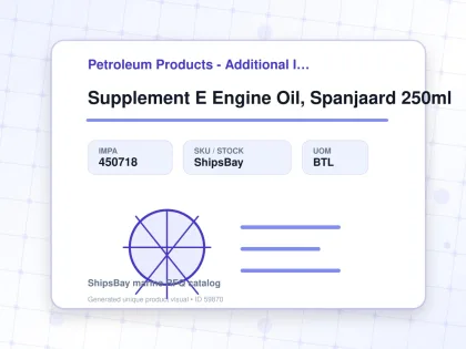 Supplement E Engine Oil, Spanjaard 250ml - Petroleum Products - Additional Items - IMPA 450718 - UOM BTL