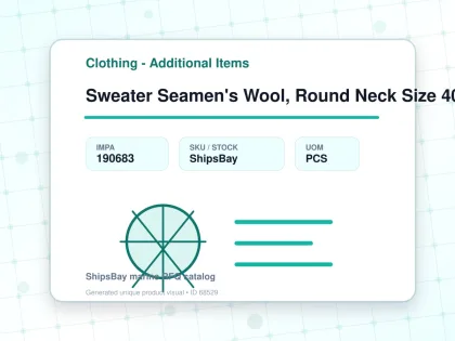 Sweater Seamen's Wool, Round Neck Size 40 - Clothing - Additional Items - IMPA 190683 - UOM PCS