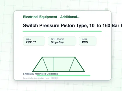 Switch Pressure Piston Type, 10 To 160 Bar Herion #0821050 - Electrical Equipment - Additional Items - IMPA 793157 - UOM PCS