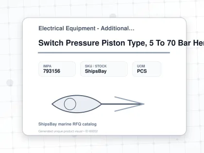 Switch Pressure Piston Type, 5 To 70 Bar Herion #0821051 - Electrical Equipment - Additional Items - IMPA 793156 - UOM PCS
