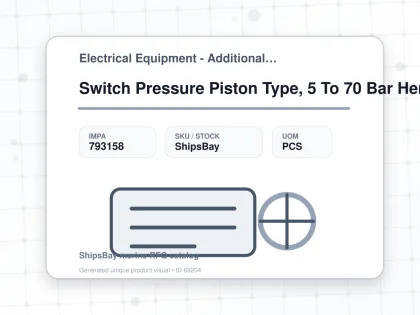 Switch Pressure Piston Type, 5 To 70 Bar Herion #0821061 - Electrical Equipment - Additional Items - IMPA 793158 - UOM PCS