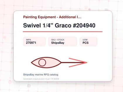 Swivel 1/4" Graco #204940 - Painting Equipment - Additional Items - IMPA 270971 - UOM PCS