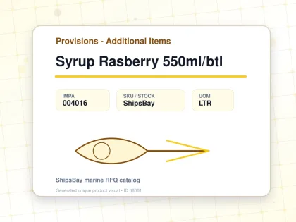 Syrup Rasberry 550ml/btl - Provisions - Additional Items - IMPA 004016 - UOM LTR
