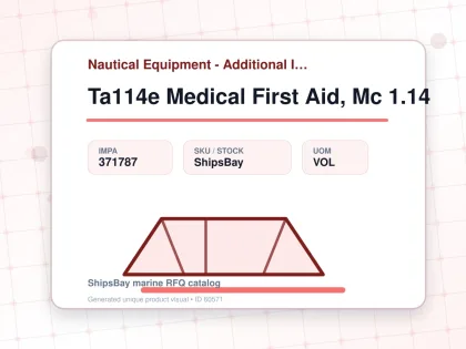 Ta114e Medical First Aid, Mc 1.14 - Nautical Equipment - Additional Items - IMPA 371787 - UOM VOL