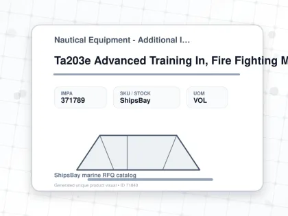 Ta203e Advanced Training In, Fire Fighting M.c. 2.03 - Nautical Equipment - Additional Items - IMPA 371789 - UOM VOL