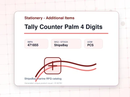 Tally Counter Palm 4 Digits - Stationery - Additional Items - IMPA 471855 - UOM PCS
