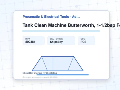 Tank Clean Machine Butterworth, 1-1/2bsp Female 2x6 Lt6z33boft - Pneumatic & Electrical Tools - Additional Items - IMPA 592381 - UOM PCS