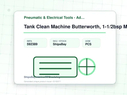 Tank Clean Machine Butterworth, 1-1/2bsp Male2x10 Lt10z21bmoft - Pneumatic & Electrical Tools - Additional Items - IMPA 592389 - UOM PCS