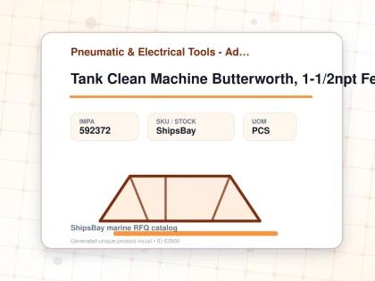 Tank Clean Machine Butterworth, 1-1/2npt Female 2x8 Lt8z21noft - Pneumatic & Electrical Tools - Additional Items - IMPA 592372 - UOM PCS