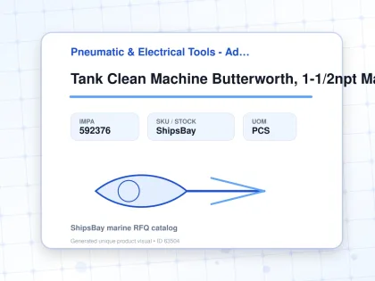 Tank Clean Machine Butterworth, 1-1/2npt Male 2x6 Lt6z33nmoft - Pneumatic & Electrical Tools - Additional Items - IMPA 592376 - UOM PCS