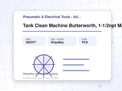 Tank Clean Machine Butterworth, 1-1/2npt Male 2x8 Lt8z21nmoft - Pneumatic & Electrical Tools - Additional Items - IMPA 592377 - UOM PCS