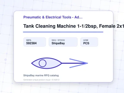 Tank Cleaning Machine 1-1/2bsp, Female 2x10 #lt10z21boft - Pneumatic & Electrical Tools - Additional Items - IMPA 592384 - UOM PCS