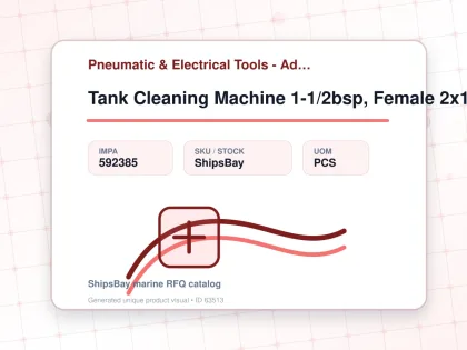 Tank Cleaning Machine 1-1/2bsp, Female 2x12 #lt12z11boft - Pneumatic & Electrical Tools - Additional Items - IMPA 592385 - UOM PCS