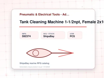 Tank Cleaning Machine 1-1/2npt, Female 2x10 #lt10z21noft - Pneumatic & Electrical Tools - Additional Items - IMPA 592374 - UOM PCS