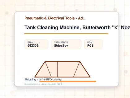 Tank Cleaning Machine, Butterworth "k" Nozzle 14mm - Pneumatic & Electrical Tools - Additional Items - IMPA 592303 - UOM PCS