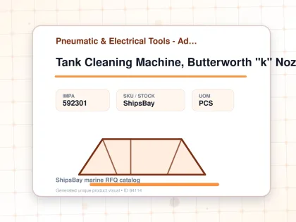 Tank Cleaning Machine, Butterworth "k" Nozzle 9.5mm - Pneumatic & Electrical Tools - Additional Items - IMPA 592301 - UOM PCS