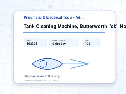 Tank Cleaning Machine, Butterworth "sk" Nozzle 22mm - Pneumatic & Electrical Tools - Additional Items - IMPA 592308 - UOM PCS
