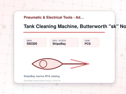 Tank Cleaning Machine, Butterworth "sk" Nozzle 9.5mm - Pneumatic & Electrical Tools - Additional Items - IMPA 592305 - UOM PCS