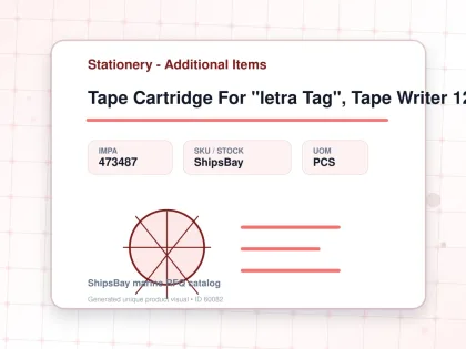 Tape Cartridge For "letra Tag", Tape Writer 12mm Blue 91205 - Stationery - Additional Items - IMPA 473487 - UOM PCS